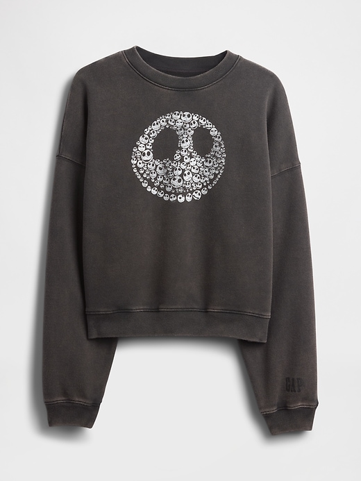 felpa con teschio pesante the nightmare before christmas di tim burton di gap × disney