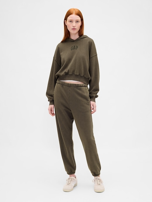 felpa con cappuccio vintagesoft crop logo