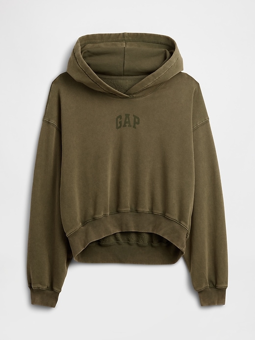 felpa con cappuccio vintagesoft crop logo