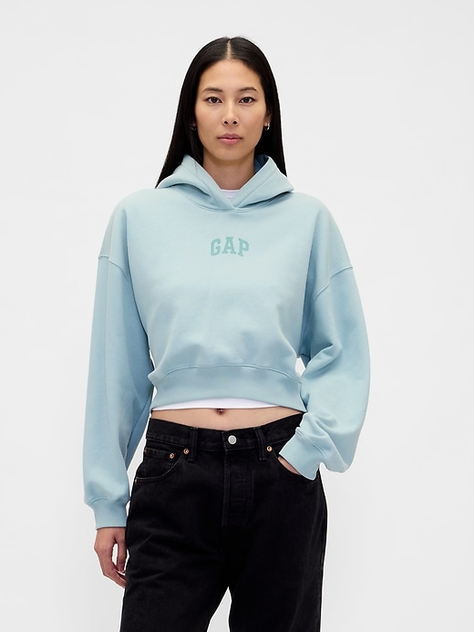 felpa con cappuccio vintagesoft crop logo