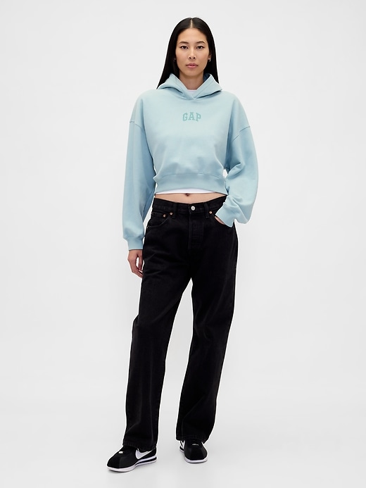 felpa con cappuccio vintagesoft crop logo