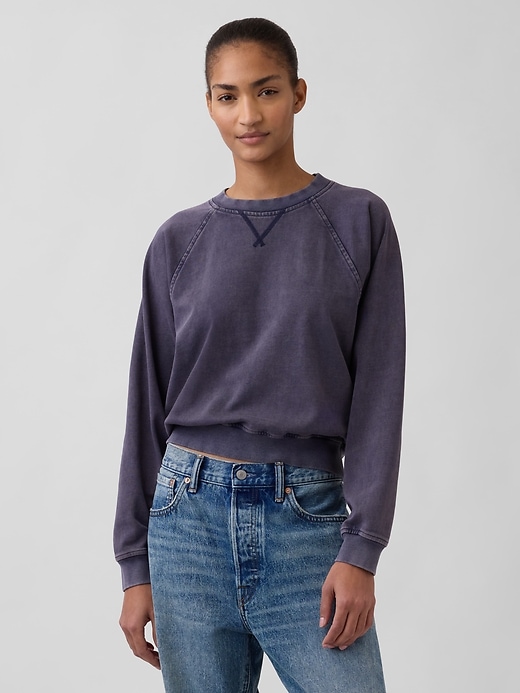 felpa raglan in spugna francese