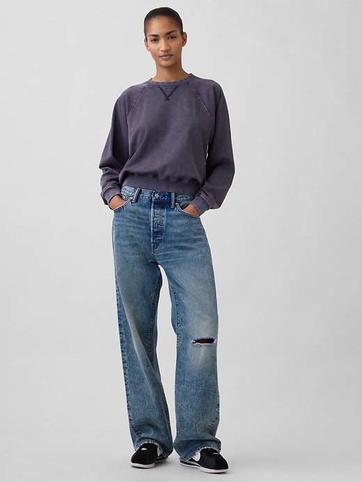 felpa raglan in spugna francese