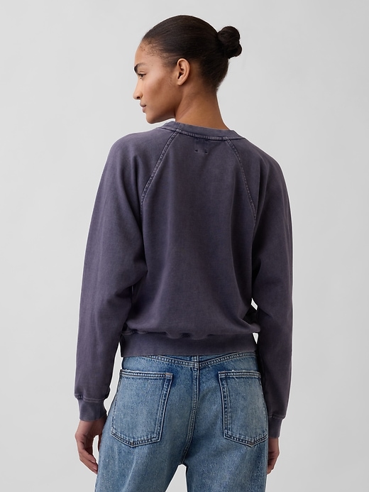 felpa raglan in spugna francese