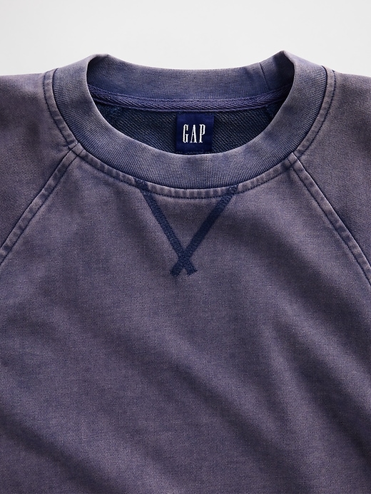 felpa raglan in spugna francese