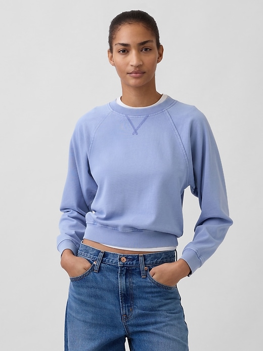 felpa raglan in spugna francese