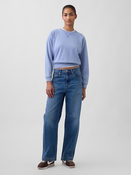 felpa raglan in spugna francese
