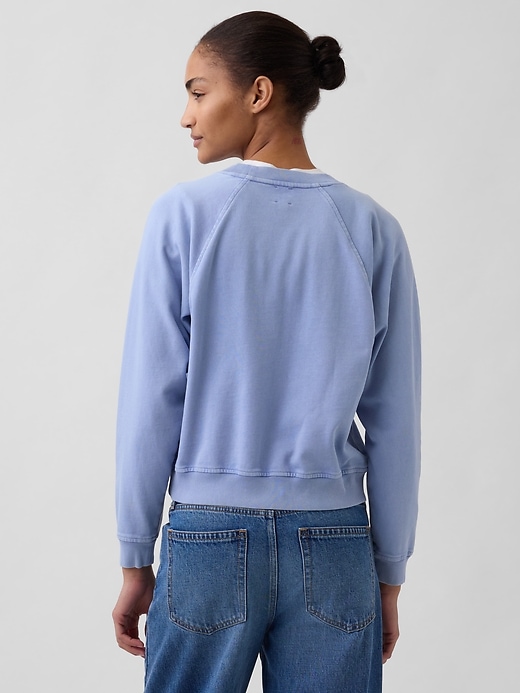 felpa raglan in spugna francese