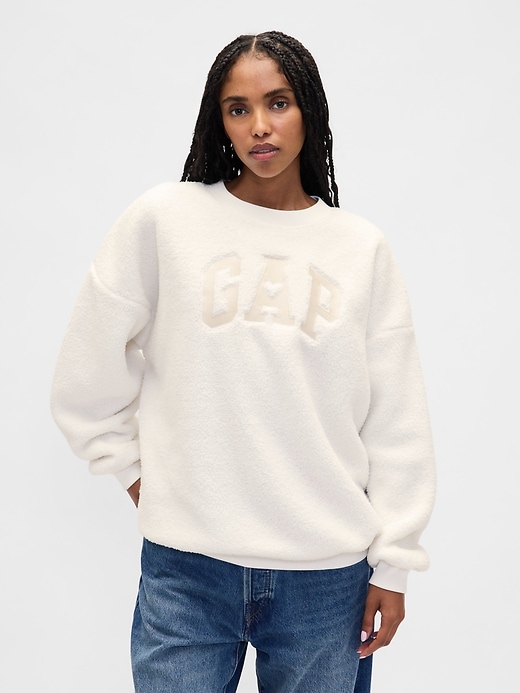 felpa con logo sherpa gap