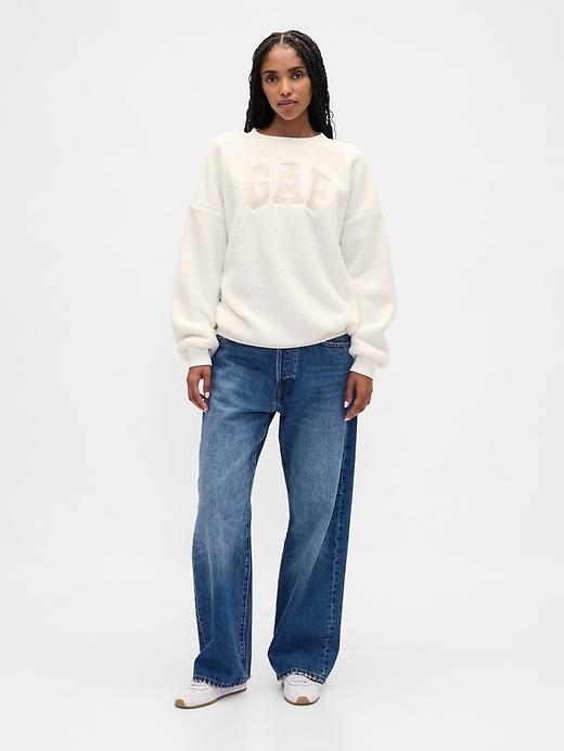 felpa con logo sherpa gap