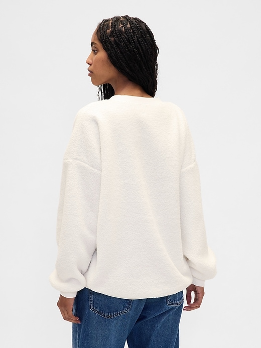 felpa con logo sherpa gap