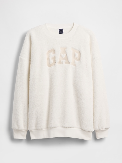 felpa con logo sherpa gap