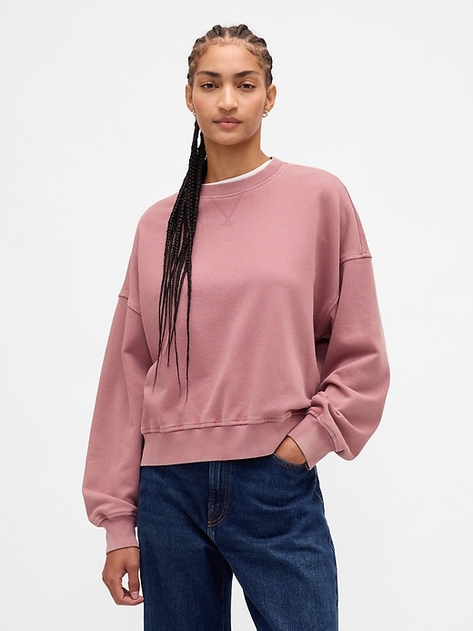 felpa oversize in spugna francese pesante