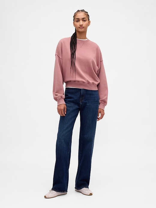 felpa oversize in spugna francese pesante