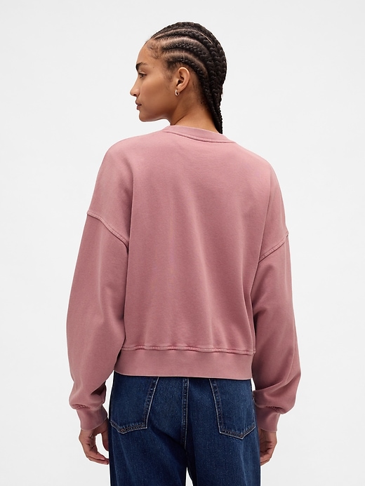 felpa oversize in spugna francese pesante