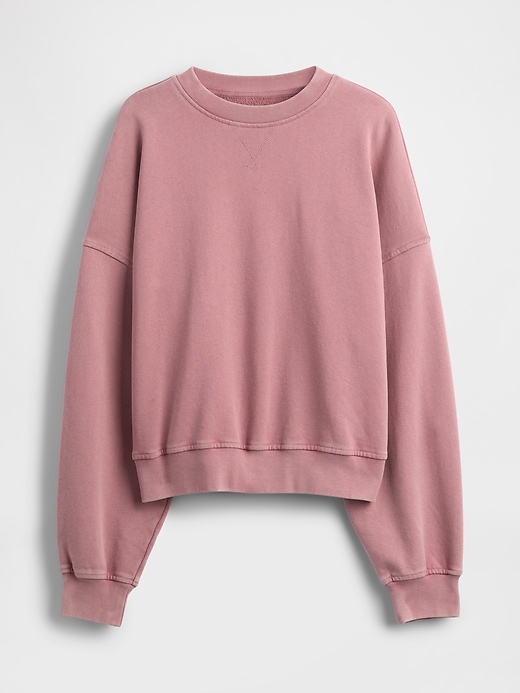 felpa oversize in spugna francese pesante