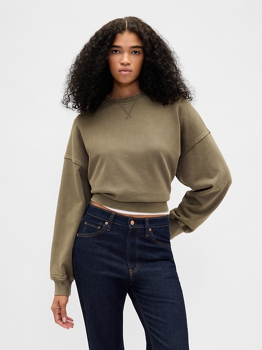 felpa oversize in spugna francese pesante
