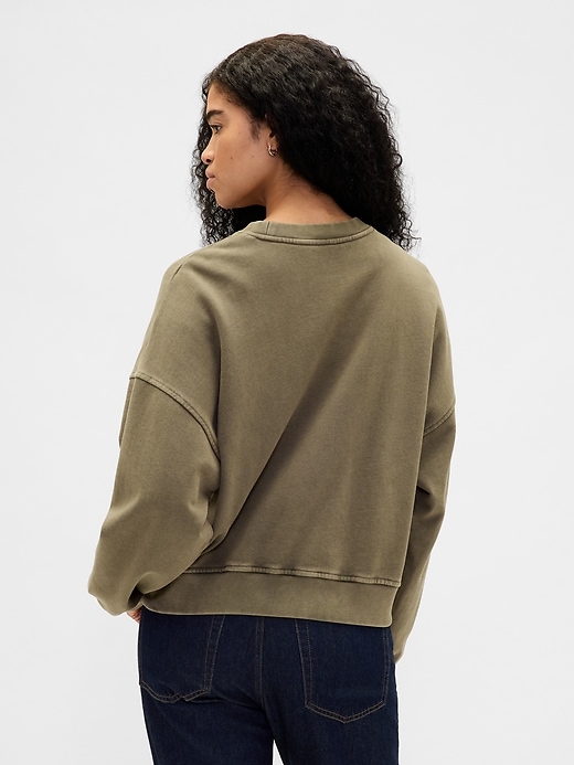 felpa oversize in spugna francese pesante