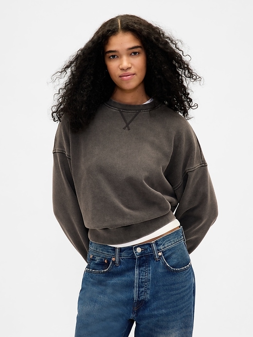 felpa oversize in spugna francese pesante