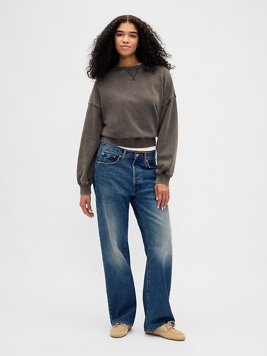 felpa oversize in spugna francese pesante