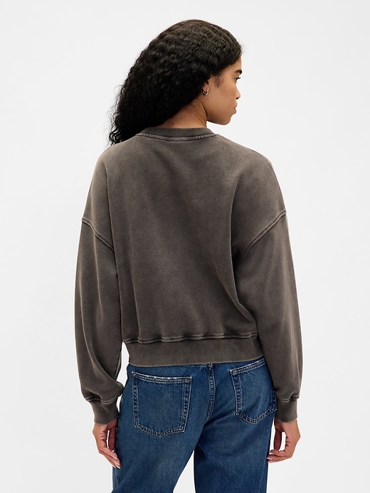 felpa oversize in spugna francese pesante