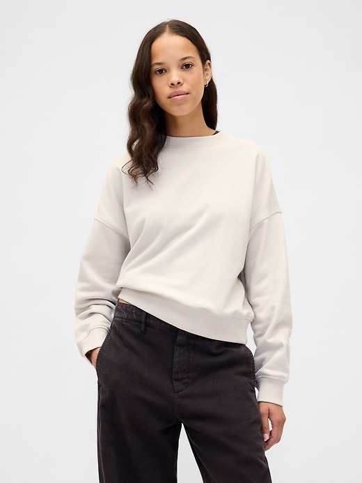 felpa oversize in spugna francese pesante