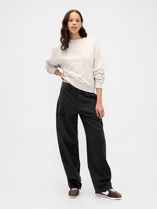 felpa oversize in spugna francese pesante