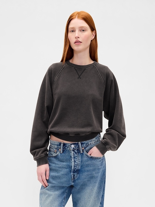 felpa raglan in spugna francese pesante