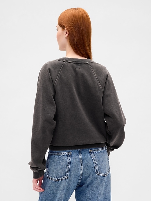 felpa raglan in spugna francese pesante