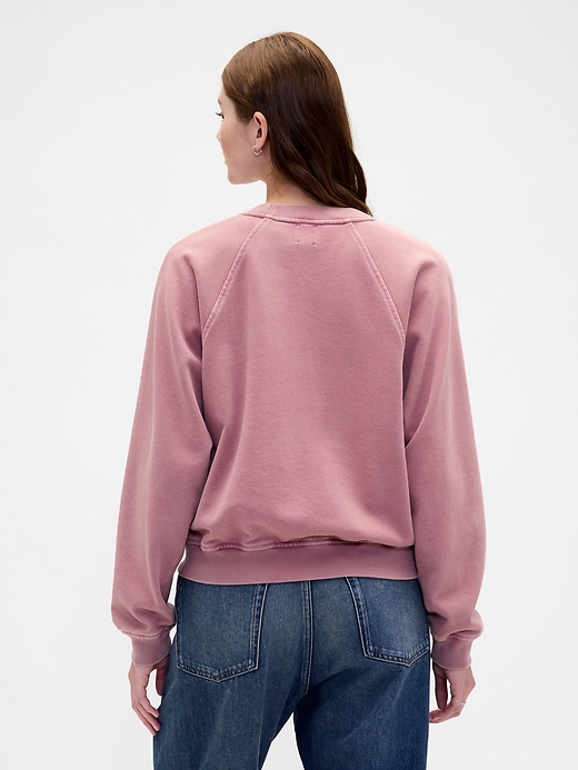 felpa raglan in spugna francese pesante