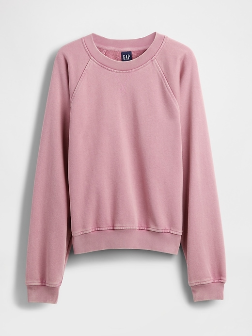 felpa raglan in spugna francese pesante