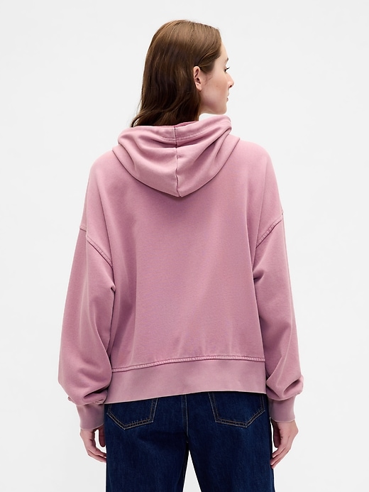 felpa con cappuccio oversize in french terry pesante