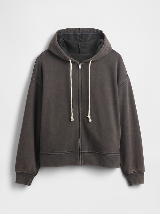 felpa con cappuccio oversize in french terry pesante