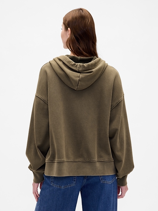 felpa con cappuccio oversize in french terry pesante