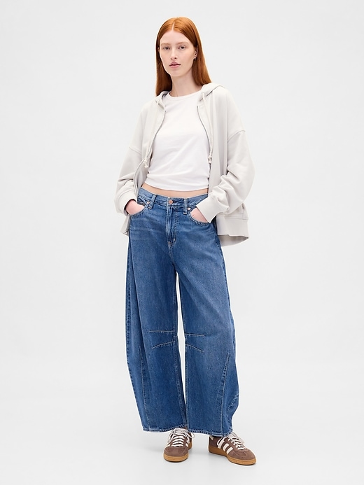 felpa con cappuccio oversize in french terry pesante