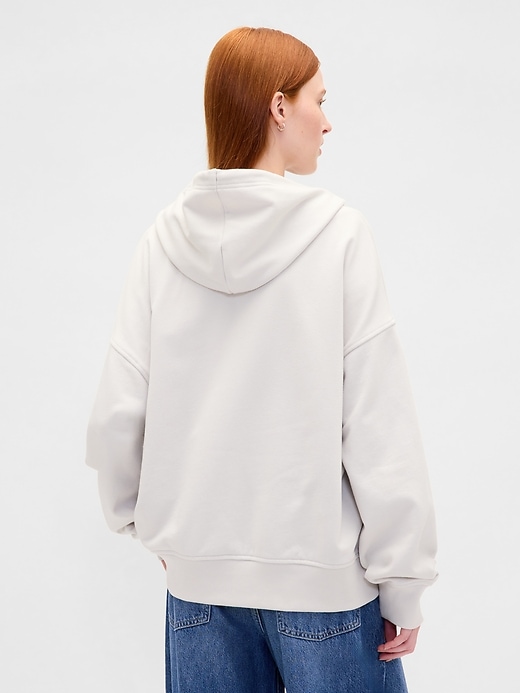 felpa con cappuccio oversize in french terry pesante