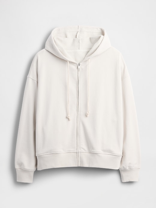 felpa con cappuccio oversize in french terry pesante