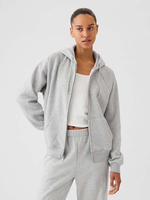 felpa con cappuccio vintagesoft zip