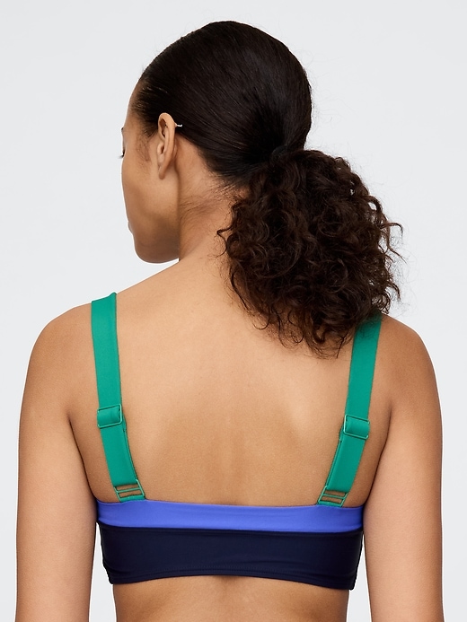reggiseno bikini a fascia color block