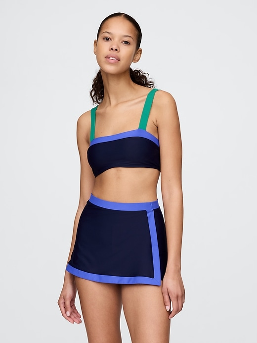 reggiseno bikini a fascia color block