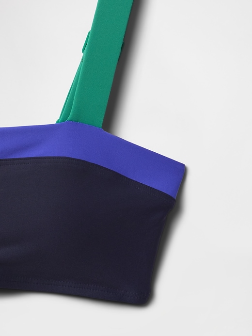 reggiseno bikini a fascia color block