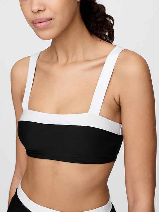 reggiseno bikini a fascia color block