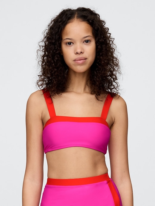reggiseno bikini a fascia color block