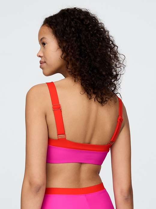 reggiseno bikini a fascia color block