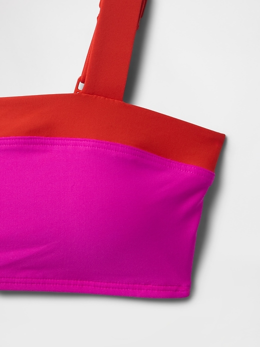reggiseno bikini a fascia color block