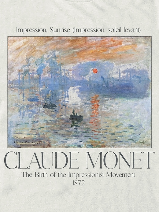 maglietta grafica monet sunrise