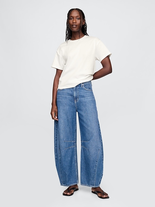 t-shirt rilassata in cotone supima