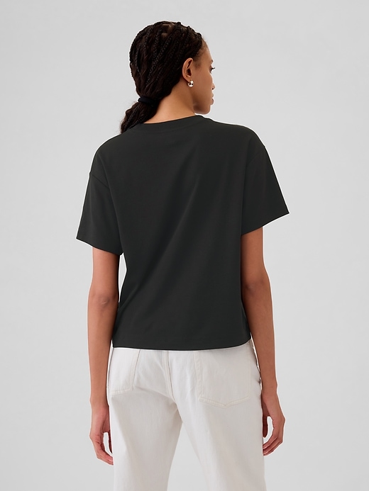 t-shirt rilassata in cotone supima