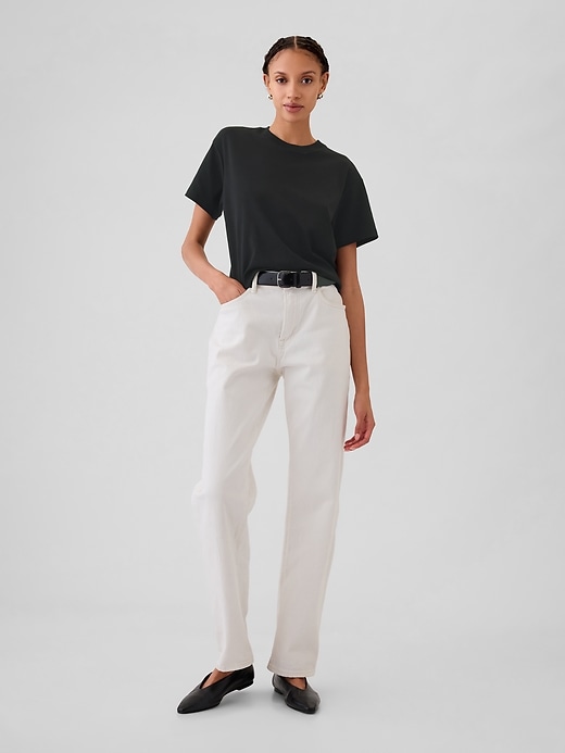 t-shirt rilassata in cotone supima