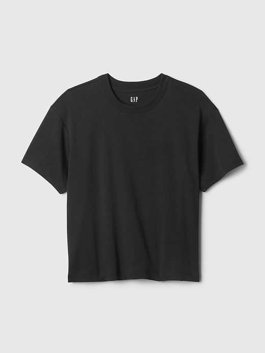 t-shirt rilassata in cotone supima
